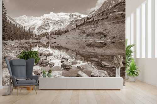 Am Abend kehrt wieder Windstille am See ein - Glanz - Größe ca. 300x200cm, Seitenverhältnis 3:2 - Soiernsee mit Soiernspitze - weitere Infos unter https://www.kriner-weiermann.de