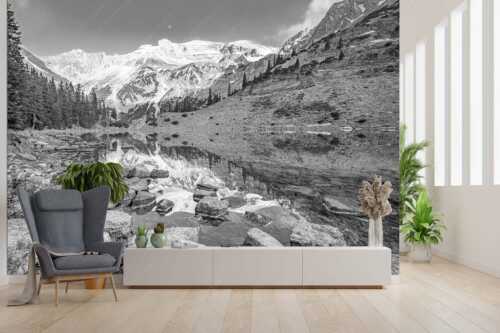 Am Abend kehrt wieder Windstille am See ein - Glanz - Größe ca. 300x200cm, Seitenverhältnis 3:2 - Soiernsee mit Soiernspitze - weitere Infos unter https://www.kriner-weiermann.de