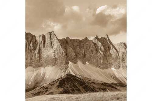 Sonnenaufgang mit Lalidererkette im Karwendel - Goldene Kette - Seitenverhältnis 1:1 - Karwendel Hauptkamm mit Laliderer - weitere Infos unter https://www.kriner-weiermann.de