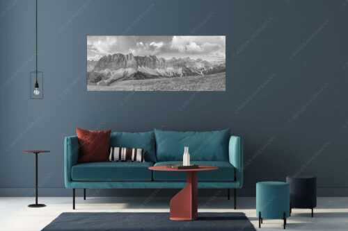 Sonnenaufgang mit Lalidererkette im Karwendel - Goldene Kette - Größe ca. 175x70cm, Seitenverhältnis 2,5:1 - Karwendel Hauptkamm mit Laliderer - weitere Infos unter https://www.kriner-weiermann.de