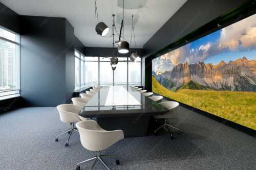 Sonnenaufgang mit Lalidererkette im Karwendel - Goldene Kette - Größe ca. 600x200cm, Seitenverhältnis 3:1 - Karwendel Hauptkamm mit Laliderer - weitere Infos unter https://www.kriner-weiermann.de