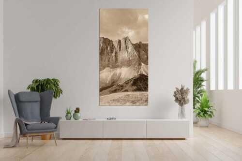 Sonnenaufgang mit Lalidererkette im Karwendel - Goldene Kette - Größe ca. 90x180cm, Seitenverhältnis 1:2 - Karwendel Hauptkamm mit Laliderer - weitere Infos unter https://www.kriner-weiermann.de