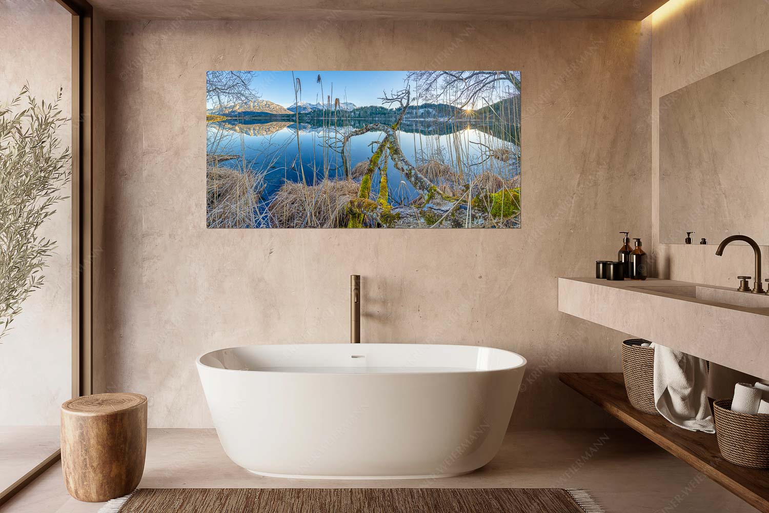 Gstrüp – Größe ca. 180x90cm, Seitenverhältnis 2:1 — Wildes Barmsee Ufer Letzes Sonnelicht am Barmsee - Gstrüp - Größe ca. 180x90cm, Seitenverhältnis 2:1 - Wildes Barmsee Ufer - weitere Infos unter https://www.kriner-weiermann.de