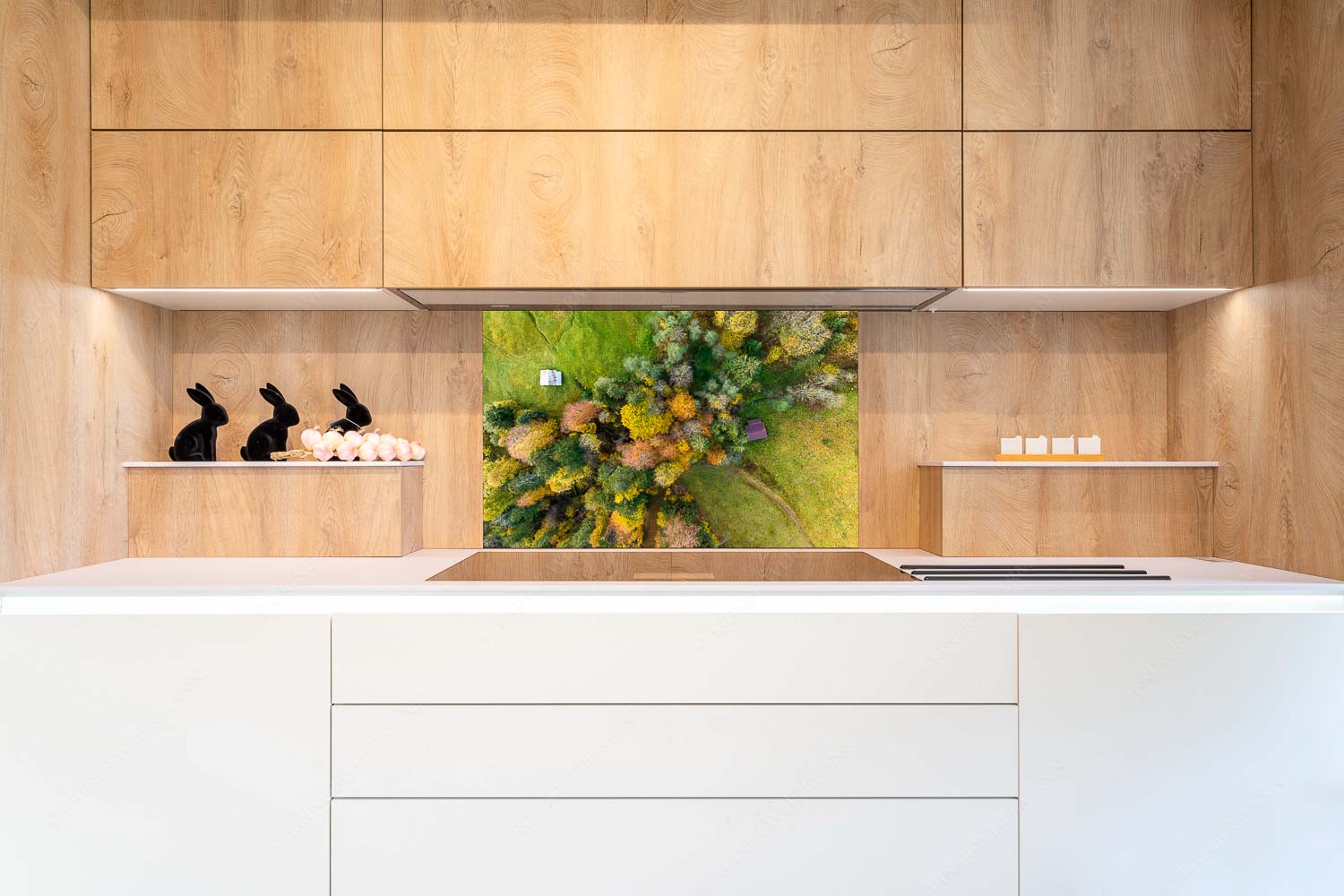 Gsunds Verhältnis – Größe ca. 90x60cm, Seitenverhältnis 3:2 — Herbst-Wald von Oben Bergmischwald mit Wiesmahd im Werdenfelser Land - Gsunds Verhältnis - Größe ca. 90x60cm, Seitenverhältnis 3:2 - Herbst-Wald von Oben - weitere Infos unter https://www.kriner-weiermann.de