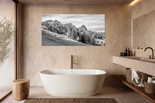 Ahorn mit Blick auf Alpspitz, Zugspitz und Waxenstein - Herbstliches Zugspitzmassiv II - Größe ca. 180x90cm, Seitenverhältnis 2:1 - Buckelwiesen am Wamberg - weitere Infos unter https://www.kriner-weiermann.de