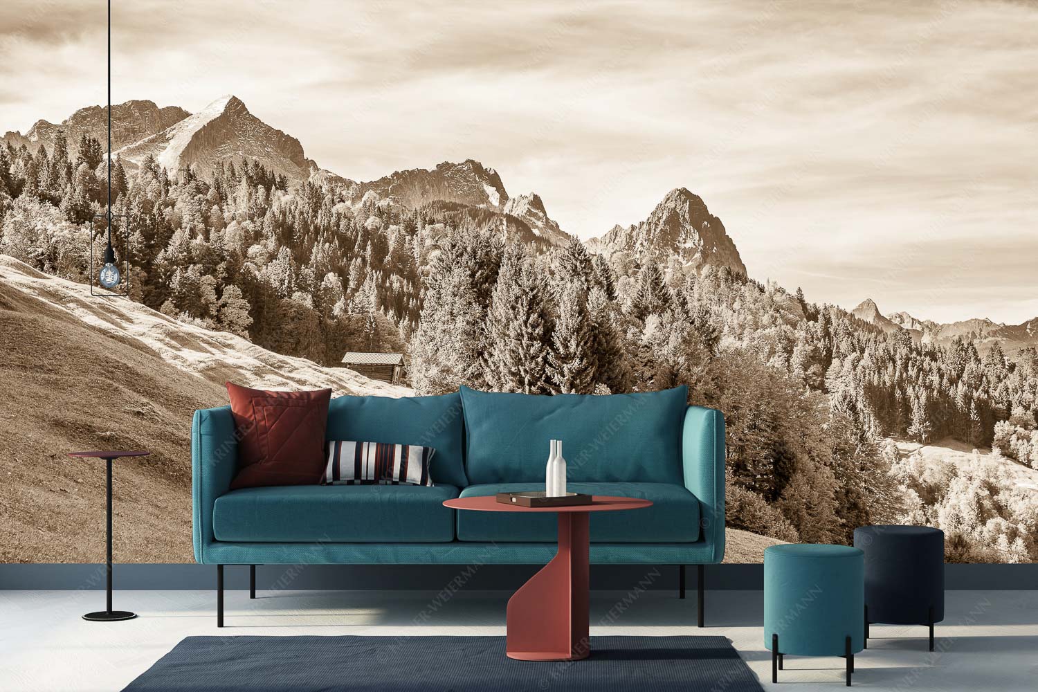 Herbstliches Zugspitzmassiv II – Größe ca. 400x200cm, Seitenverhältnis 2:1 — Buckelwiesen am Wamberg Ahorn mit Blick auf Alpspitz, Zugspitz und Waxenstein - Herbstliches Zugspitzmassiv II - Größe ca. 400x200cm, Seitenverhältnis 2:1 - Buckelwiesen am Wamberg - weitere Infos unter https://www.kriner-weiermann.de