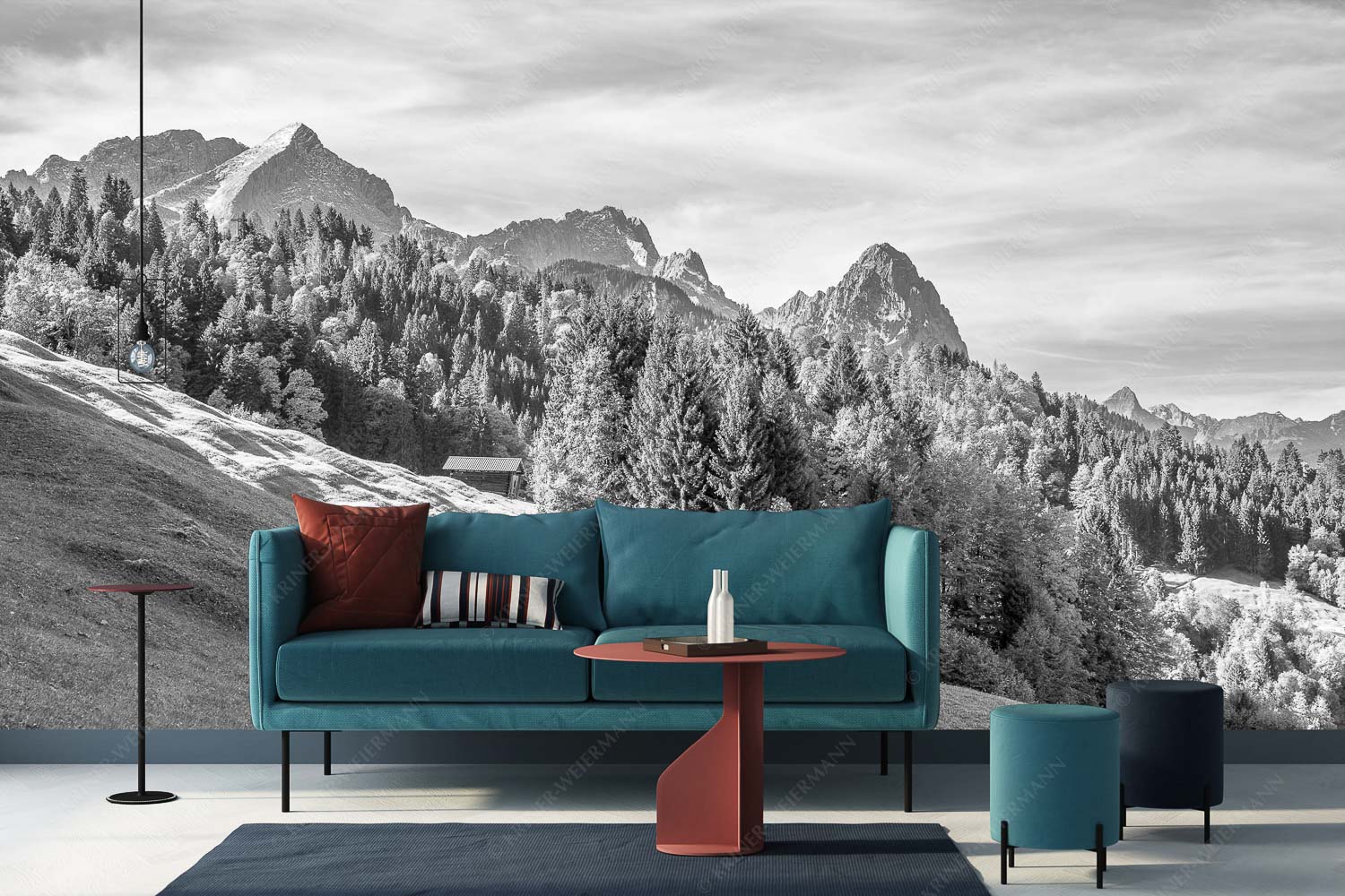 Herbstliches Zugspitzmassiv II – Größe ca. 400x200cm, Seitenverhältnis 2:1 — Buckelwiesen am Wamberg Ahorn mit Blick auf Alpspitz, Zugspitz und Waxenstein - Herbstliches Zugspitzmassiv II - Größe ca. 400x200cm, Seitenverhältnis 2:1 - Buckelwiesen am Wamberg - weitere Infos unter https://www.kriner-weiermann.de