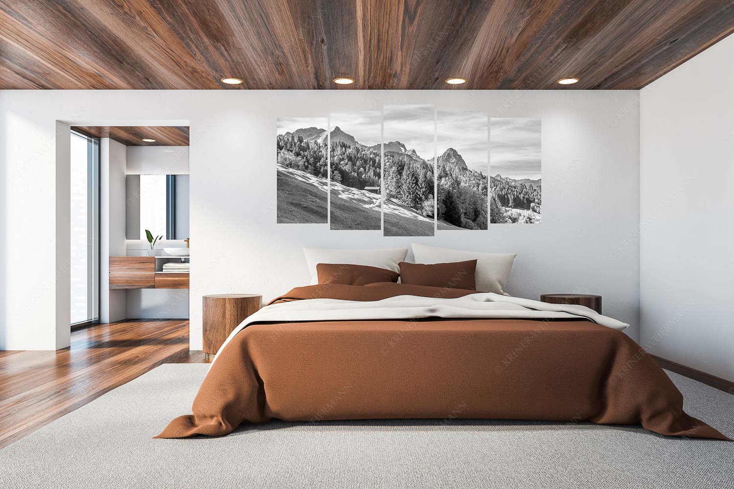 Herbstliches Zugspitzmassiv II – 5er Split, Größe ca. 200x100cm, Seitenverhältnis 2:1 — Buckelwiesen am Wamberg Ahorn mit Blick auf Alpspitz, Zugspitz und Waxenstein - Herbstliches Zugspitzmassiv II - 5er Split, Größe ca. 200x100cm, Seitenverhältnis 2:1 - Buckelwiesen am Wamberg - weitere Infos unter https://www.kriner-weiermann.de