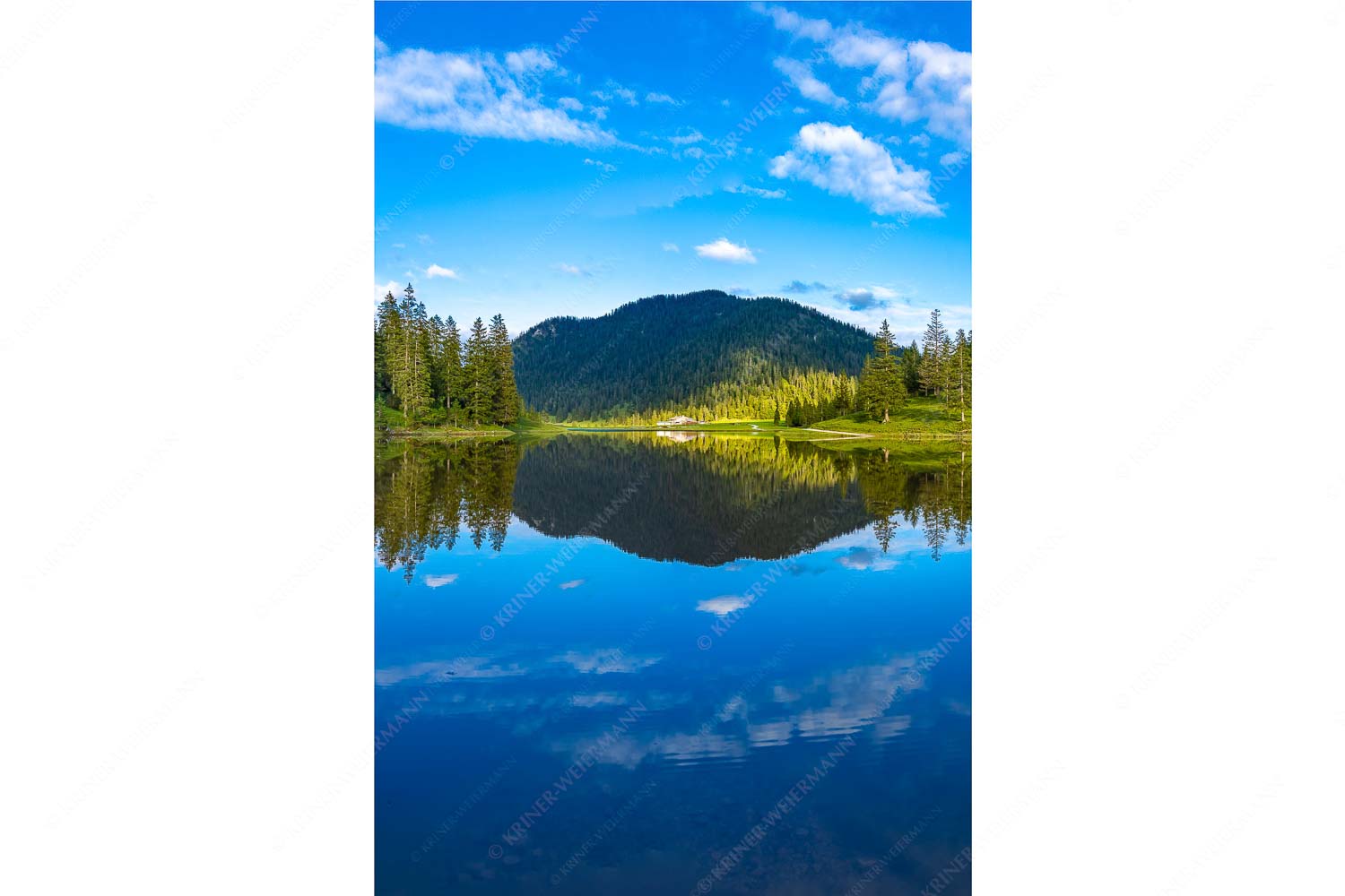 Blick über Esterbergsee zur Esterbergalm