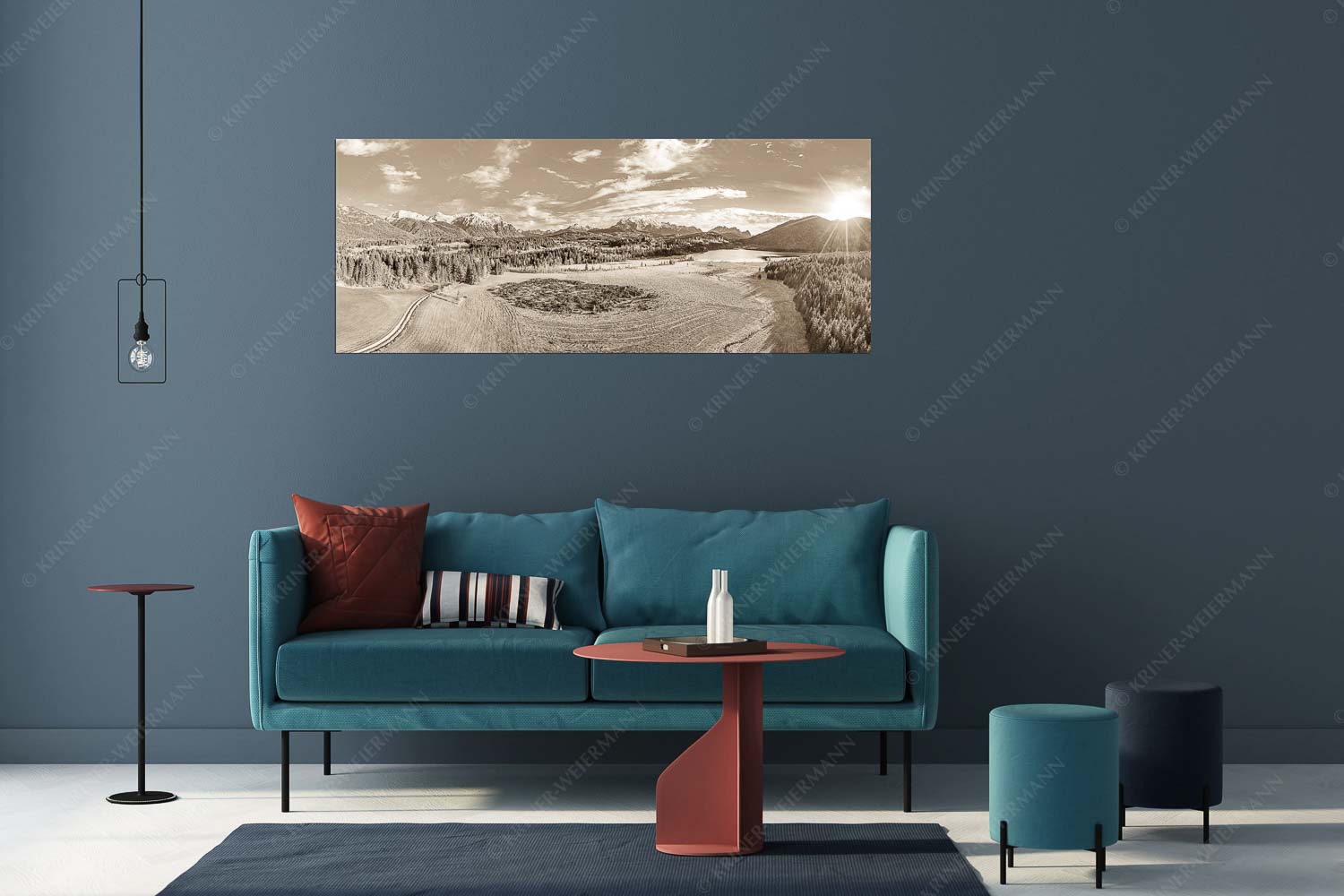 Hoamat – Größe ca. 175x70cm, Seitenverhältnis 2,5:1 — Karwendel Wetterstein und Barmsee Panorama vom Barmsee mit Karwendel- und Wettersteingebirge - Hoamat - Größe ca. 175x70cm, Seitenverhältnis 2,5:1 - Karwendel Wetterstein und Barmsee - weitere Infos unter https://www.kriner-weiermann.de