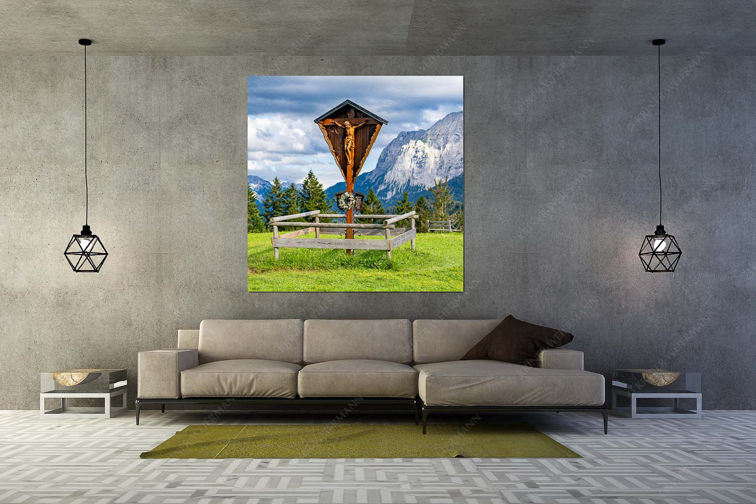 Wegkreuz am Wamberg - Höheres - Größe ca. 160x160cm, Seitenverhältnis 1:1 - Wegkreuz bei Wamberg und Eckbauer - weitere Infos unter https://www.kriner-weiermann.de