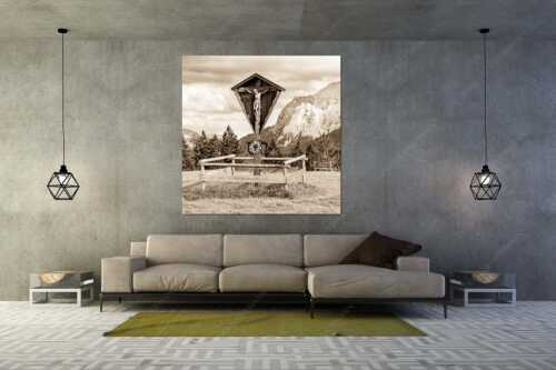 Wegkreuz am Wamberg - Höheres - Größe ca. 160x160cm, Seitenverhältnis 1:1 - Wegkreuz bei Wamberg und Eckbauer - weitere Infos unter https://www.kriner-weiermann.de