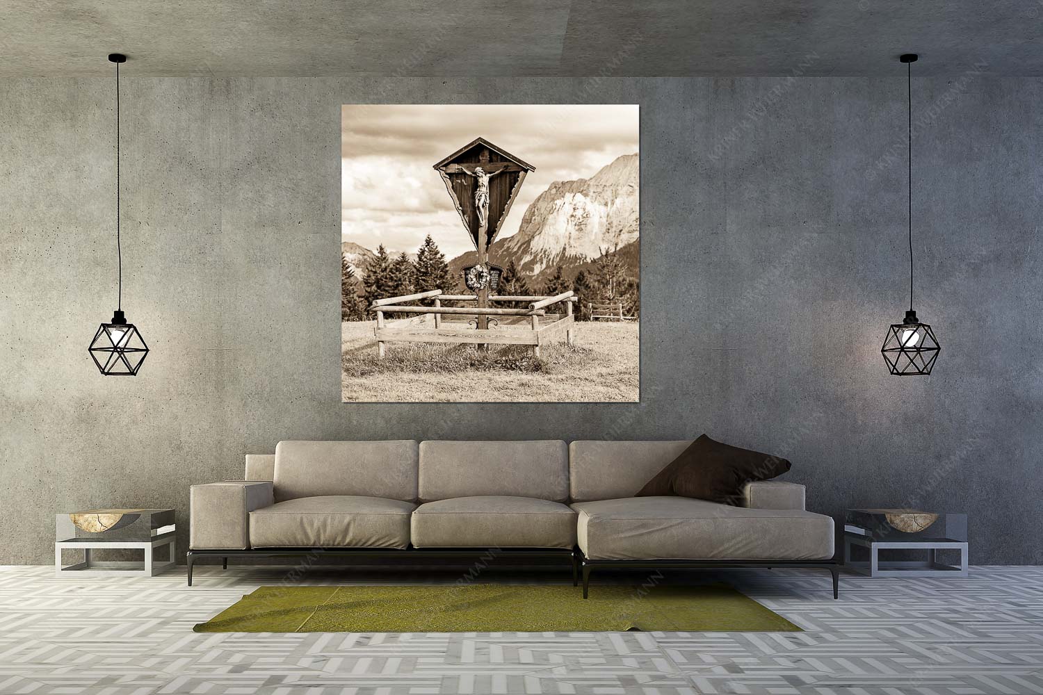 Wegkreuz am Wamberg - Höheres - Größe ca. 160x160cm, Seitenverhältnis 1:1 - Wegkreuz bei Wamberg und Eckbauer - weitere Infos unter https://www.kriner-weiermann.de