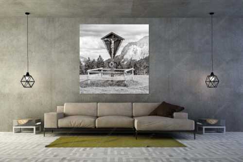 Wegkreuz am Wamberg - Höheres - Größe ca. 160x160cm, Seitenverhältnis 1:1 - Wegkreuz bei Wamberg und Eckbauer - weitere Infos unter https://www.kriner-weiermann.de