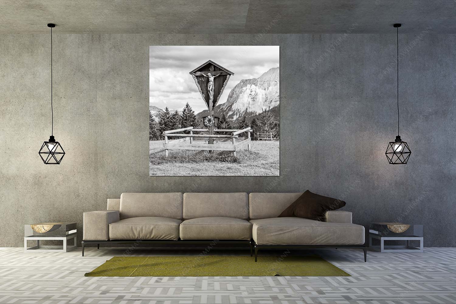 Wegkreuz am Wamberg - Höheres - Größe ca. 160x160cm, Seitenverhältnis 1:1 - Wegkreuz bei Wamberg und Eckbauer - weitere Infos unter https://www.kriner-weiermann.de