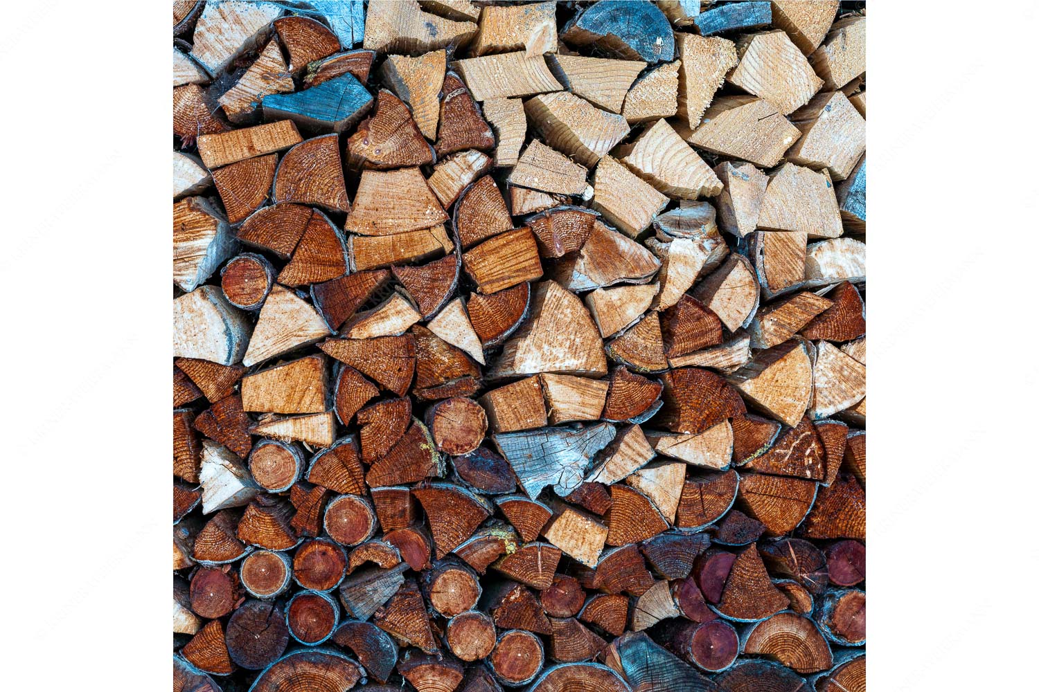 Aufgerichteter Holzhaufen