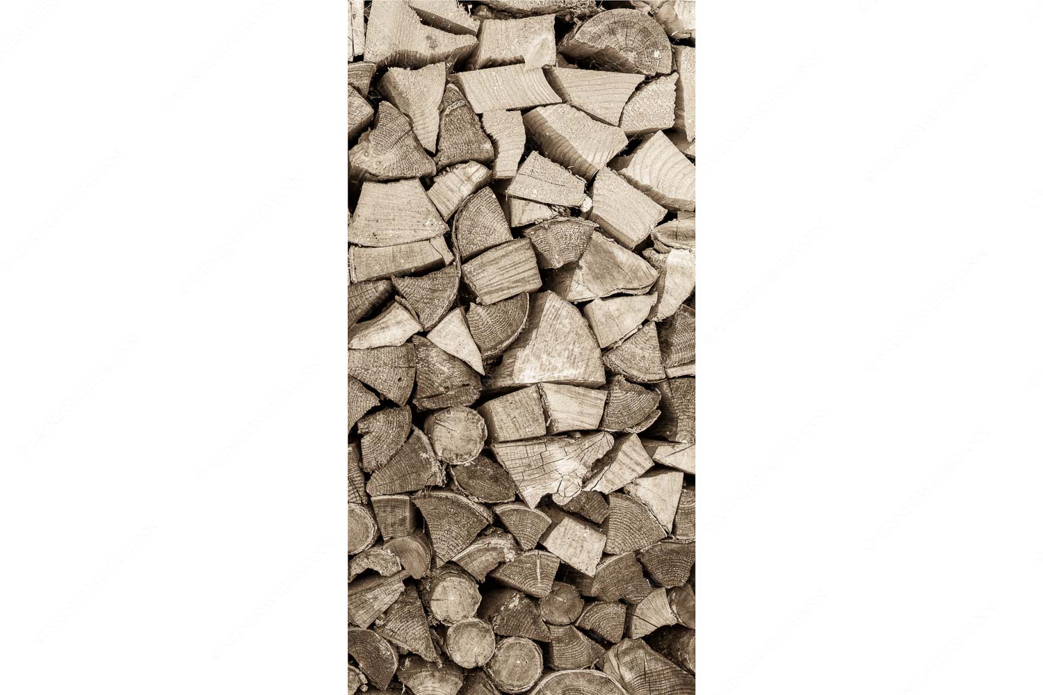 Holzhaufen II – Seitenverhältnis 1:2 — Holzstapel Holzscheite Aufgerichteter Holzhaufen
