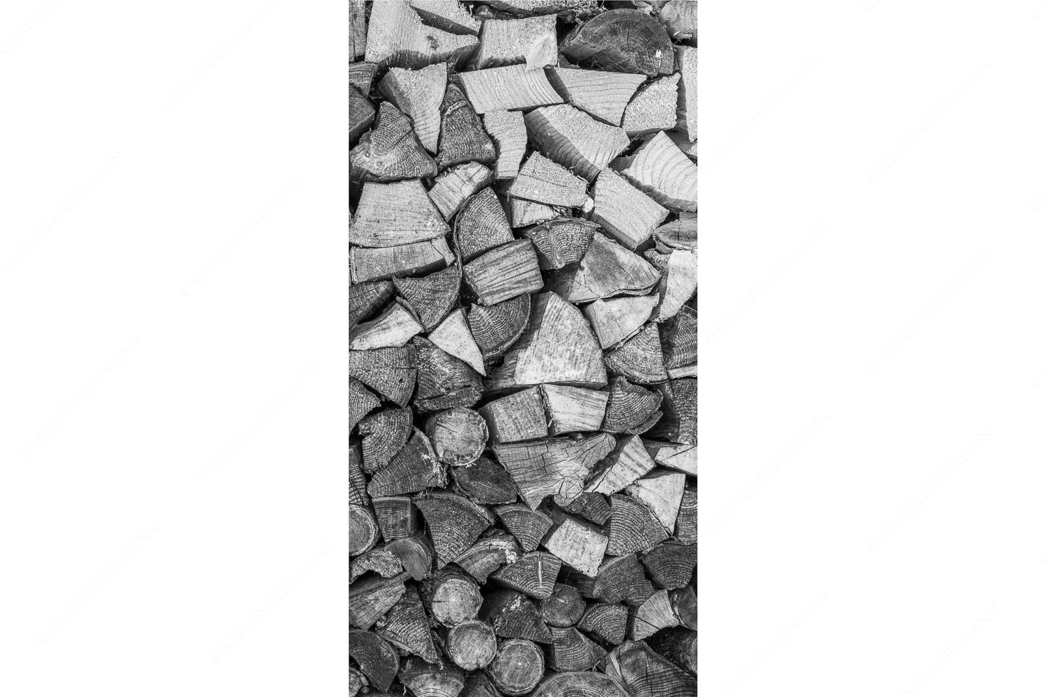 Holzhaufen II – Seitenverhältnis 1:2 — Holzstapel Holzscheite Aufgerichteter Holzhaufen