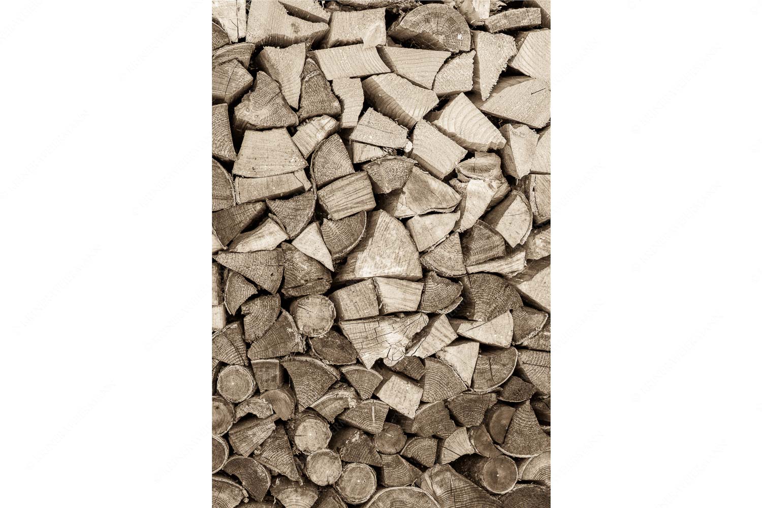 Holzhaufen II – Seitenverhältnis 2:3 — Holzstapel Holzscheite Aufgerichteter Holzhaufen