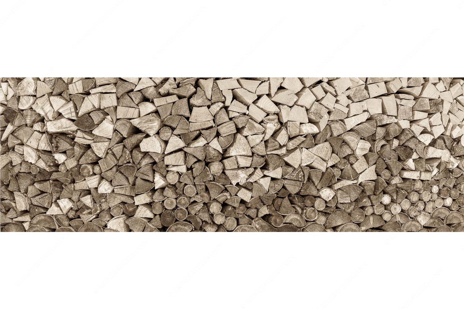 Holzhaufen II – Seitenverhältnis 3:1 — Holzstapel Holzscheite Aufgerichteter Holzhaufen