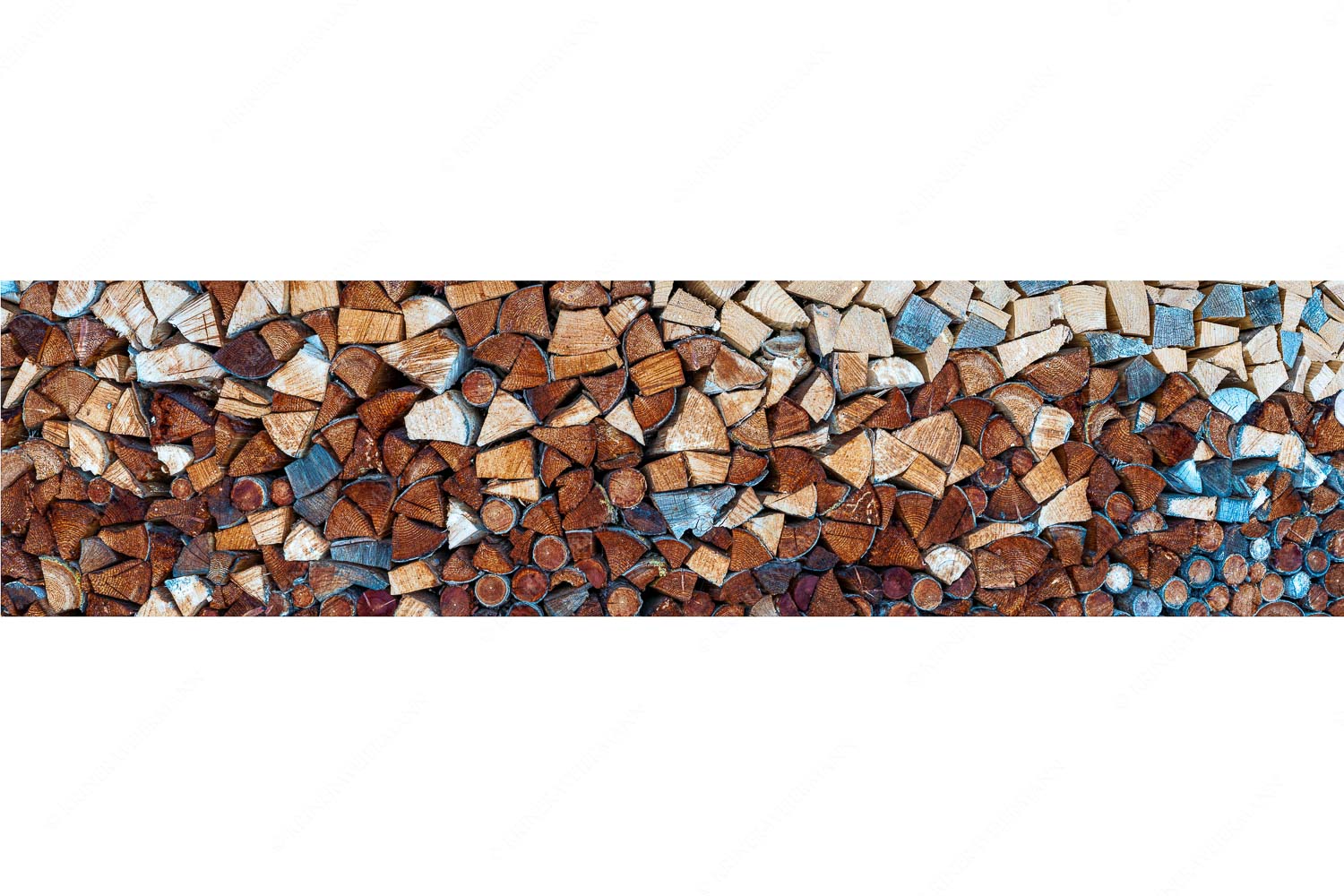 Holzhaufen II – Seitenverhältnis 4:1 — Holzstapel Holzscheite Aufgerichteter Holzhaufen