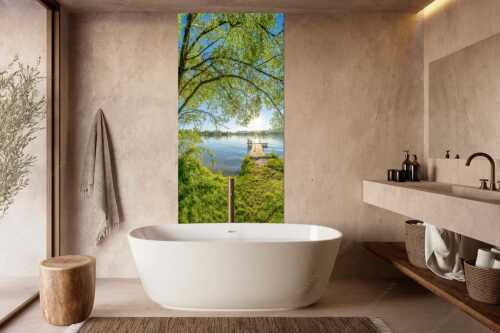 Blick über den Kochelsee in den Sonnenaufgang - Immer wieder geht die Sonne auf - Größe ca. 100x200cm, Seitenverhältnis 1:2 - Kochelsee - weitere Infos unter https://www.kriner-weiermann.de