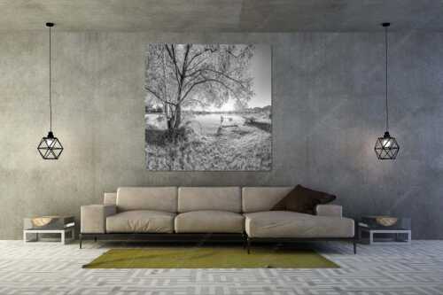 Blick über den Kochelsee in den Sonnenaufgang - Immer wieder geht die Sonne auf - Größe ca. 160x160cm, Seitenverhältnis 1:1 - Kochelsee - weitere Infos unter https://www.kriner-weiermann.de