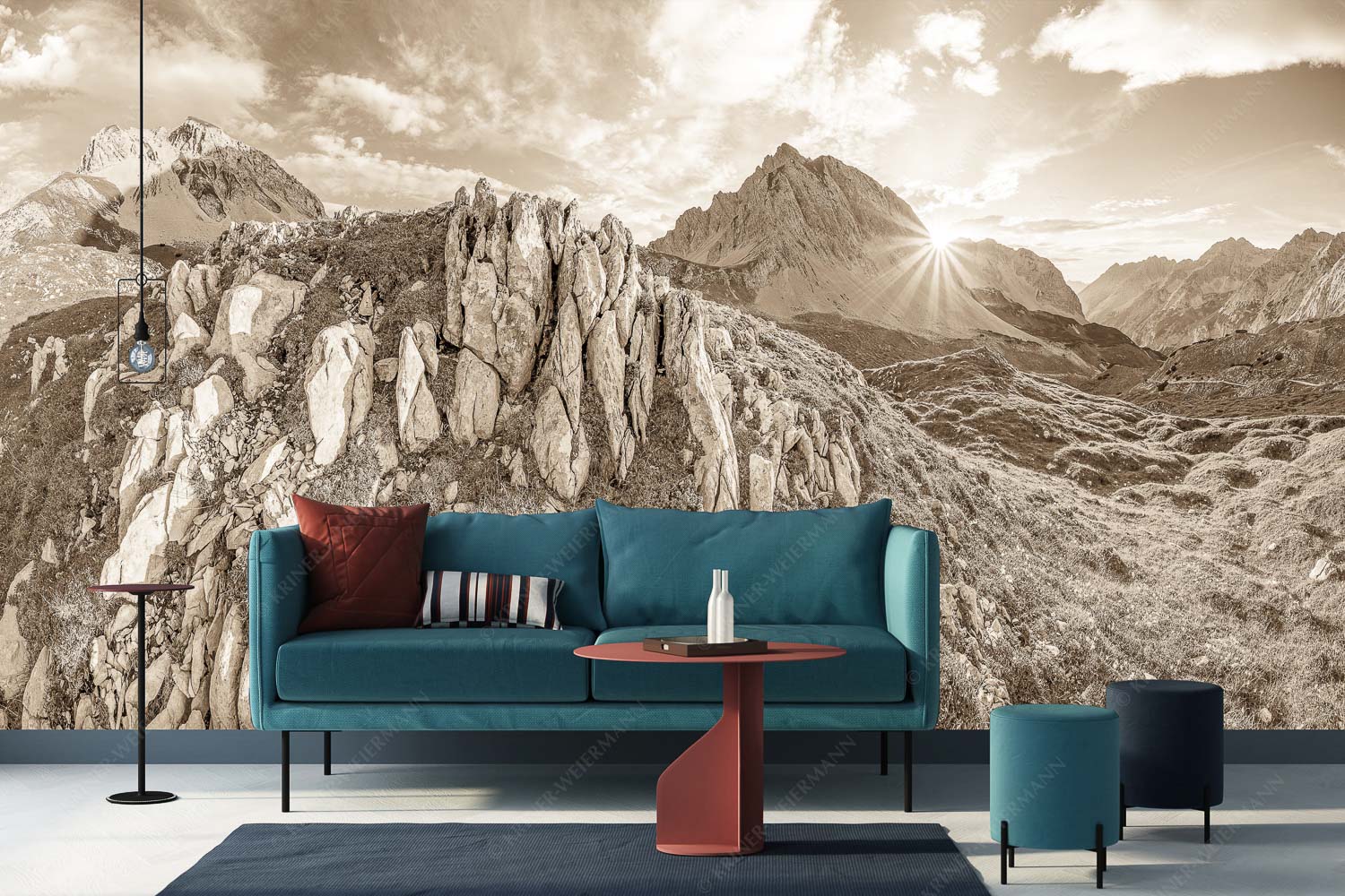 In der Pfeis – Größe ca. 400x200cm, Seitenverhältnis 2:1 — Rumerspitze im Karwendel Sonnenuntergang hinter Rumerspitze im Karwendel - In der Pfeis - Größe ca. 400x200cm, Seitenverhältnis 2:1 - Rumerspitze im Karwendel - weitere Infos unter https://www.kriner-weiermann.de