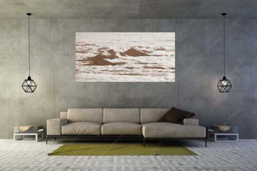 Der Blick von der Zugspitze hinüber zu den verschneiten Gipfeln des Estergebirges - Inselwelten - Größe ca. 200x100cm, Seitenverhältnis 2:1 - Estergebirge im Nebelmeer - weitere Infos unter https://www.kriner-weiermann.de