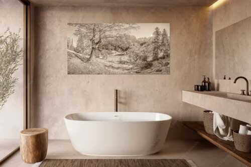 Letzte Sonne im Oberreintal im Wetterstein - Keiner mehr da! - Wandbild - Größe ca. 180x90cm, Seitenverhältnis 2:1 - Herbst Ahorn mit Oberreintalhütte - weitere Infos unter https://www.kriner-weiermann.de
