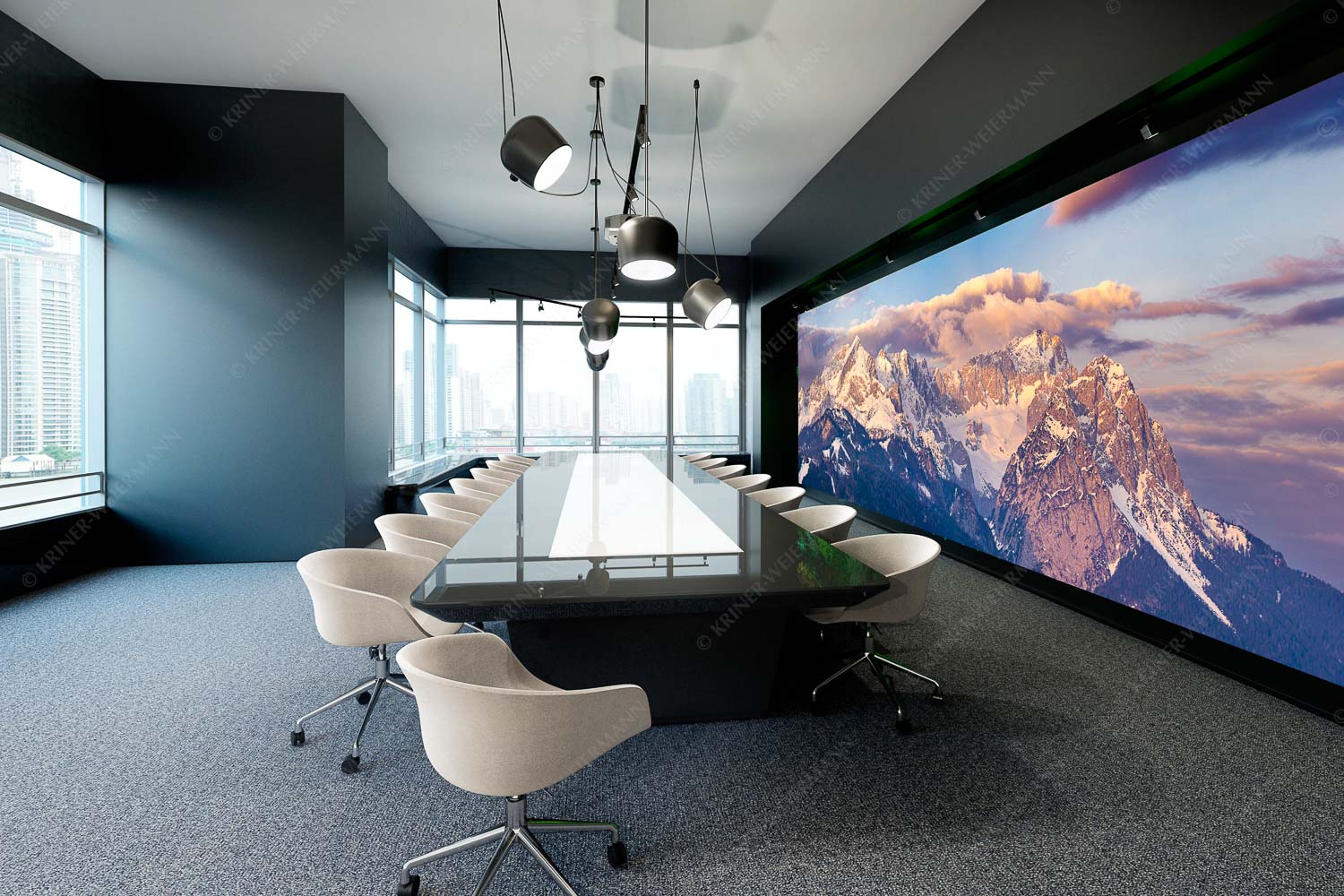 Klassikerkette – Größe ca. 600x200cm, Seitenverhältnis 3:1 — Alpspitze Zugspitze und Waxenstein Blick auf Zugspitzmassiv mit Alpspitze, Zugspitze und Waxenstein - Klassikerkette - Größe ca. 600x200cm, Seitenverhältnis 3:1 - Alpspitze Zugspitze und Waxenstein - weitere Infos unter https://www.kriner-weiermann.de