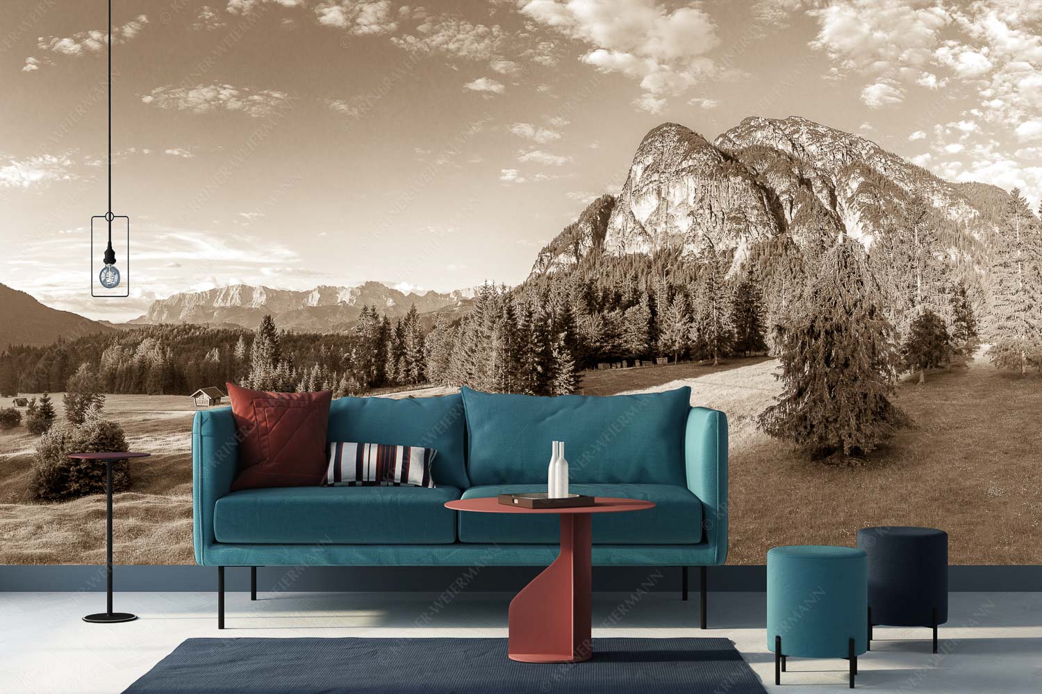 Königsstand – Größe ca. 400x200cm, Seitenverhältnis 2:1 — Heustadel Kramer und Wetterstein Blick über Reschbergwiesen zum Königsstand und Wettersteingebirge - Königsstand - Größe ca. 400x200cm, Seitenverhältnis 2:1 - Heustadel Kramer und Wetterstein - weitere Infos unter https://www.kriner-weiermann.de