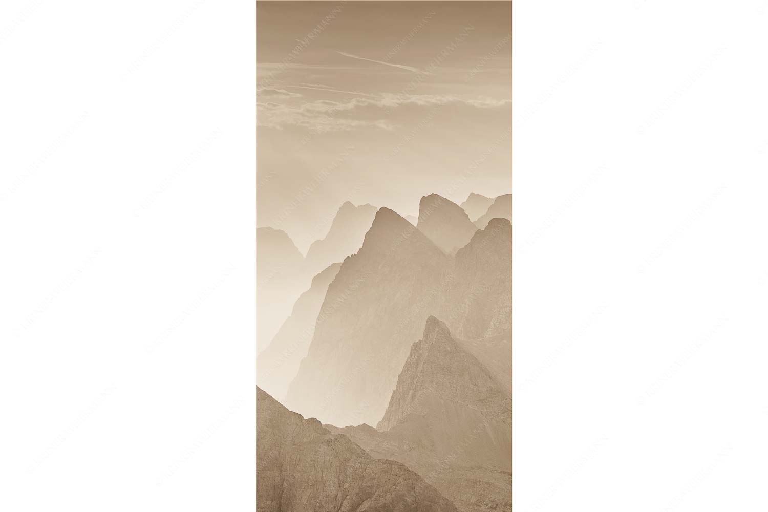 Konturen – Seitenverhältnis 1:2 — Silhouetten im Karwendel Blick über Moserkarspitze und Lalidererspitze in den Sonnenaufgang