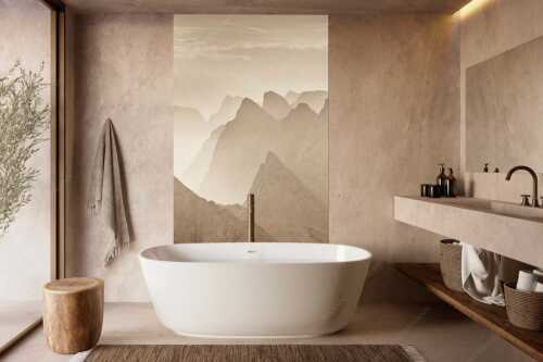 Blick über Moserkarspitze und Lalidererspitze in den Sonnenaufgang - Konturen - Größe ca. 160x240cm, Seitenverhältnis 2:3 - Silhouetten im Karwendel - weitere Infos unter https://www.kriner-weiermann.de