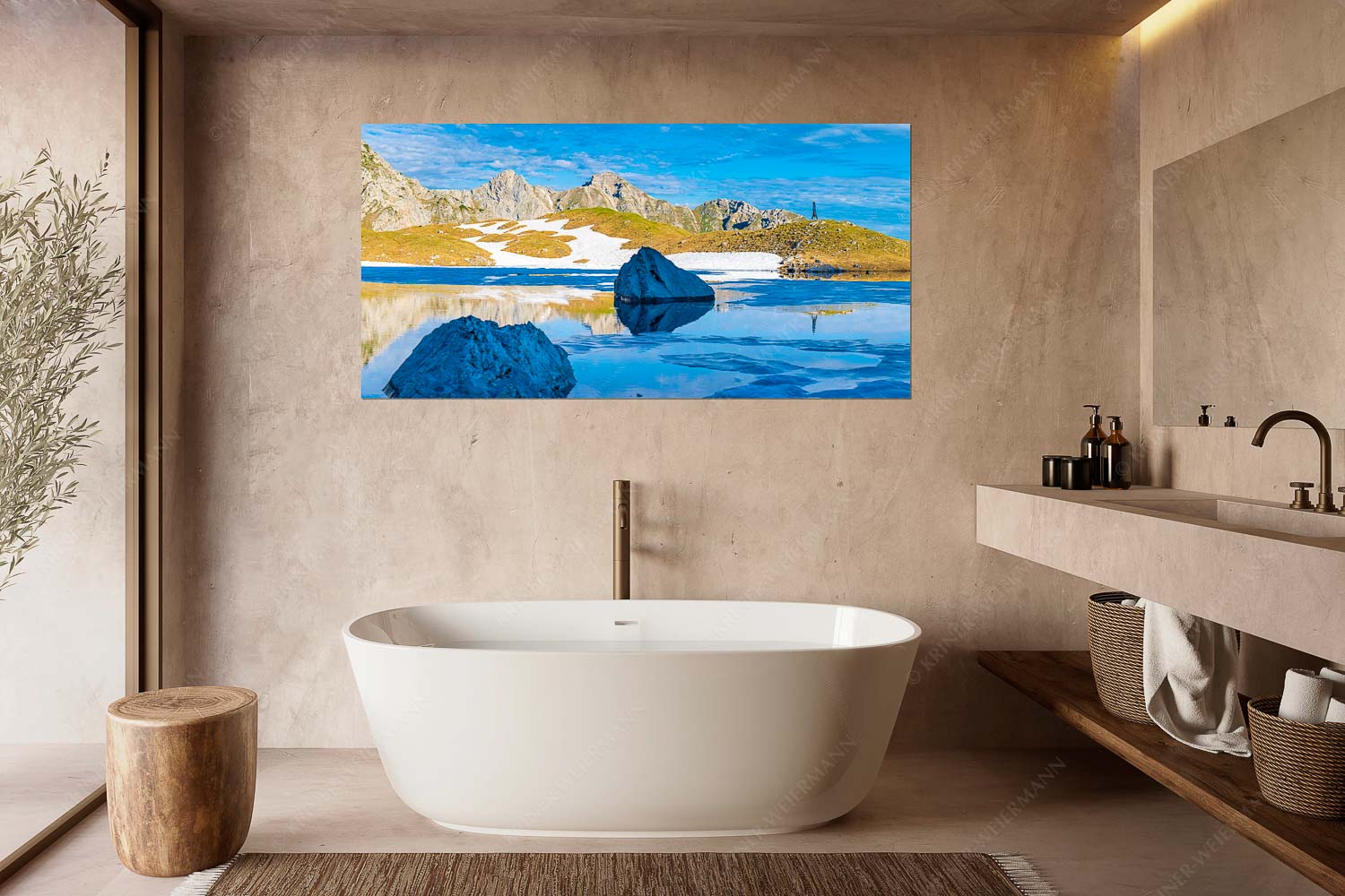 Kraftakt – Größe ca. 180x90cm, Seitenverhältnis 2:1 — Handstand im Soierngebirge Morgens im Soierngebirge mit Blick zur Schöttlkarspitze - Kraftakt - Größe ca. 180x90cm, Seitenverhältnis 2:1 - Handstand im Soierngebirge - weitere Infos unter https://www.kriner-weiermann.de