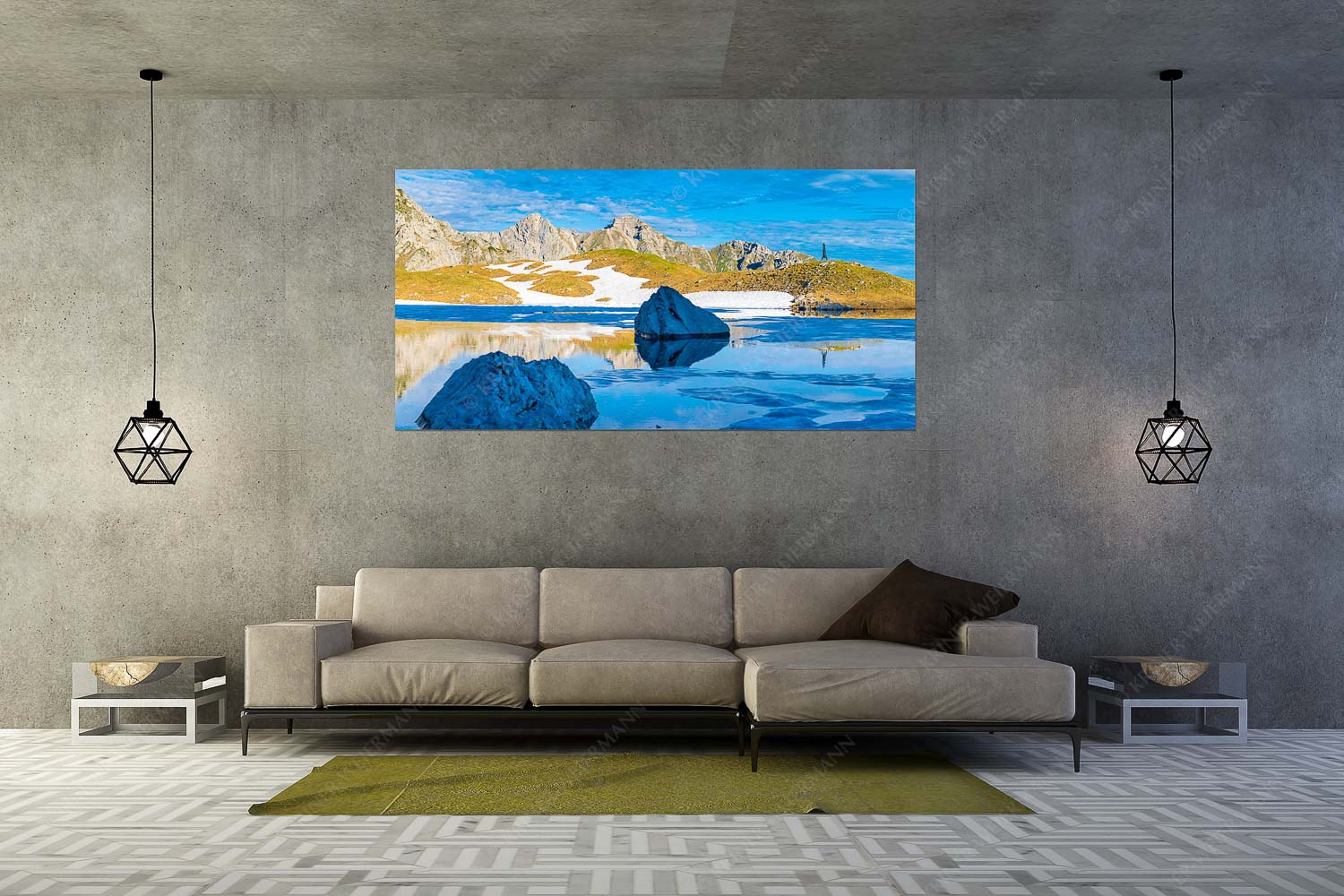 Kraftakt – Größe ca. 200x100cm, Seitenverhältnis 2:1 — Handstand im Soierngebirge Morgens im Soierngebirge mit Blick zur Schöttlkarspitze - Kraftakt - Größe ca. 200x100cm, Seitenverhältnis 2:1 - Handstand im Soierngebirge - weitere Infos unter https://www.kriner-weiermann.de