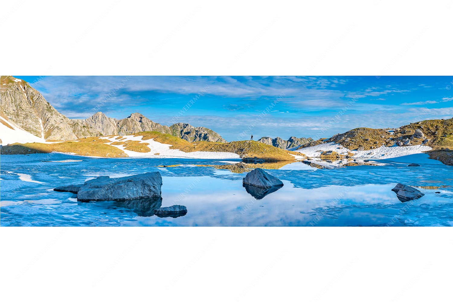 Lach mal wieder – Seitenverhältnis 3:1 — Soiernlache mit Schöttlkarspitze Morgens im Soierngebirge mit Blick zur Schöttlkarspitze