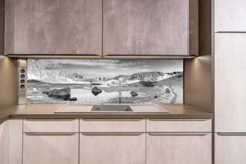 Morgens im Soierngebirge mit Blick zur Schöttlkarspitze - Lach mal wieder - Größe ca. 200x50cm, Seitenverhältnis ca: 4: - Soiernlache mit Schöttlkarspitze - weitere Infos unter https://www.kriner-weiermann.de