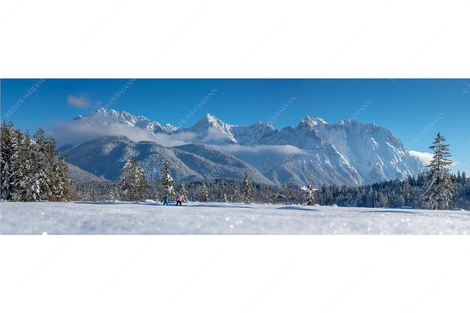 Langlaufparadies – Seitenverhältnis 3:1 — Langlaufen mit Panorama Die Barmseeloipe bietet einen unvergleichlichen Blick auf das Panorama rund um das Obere Isartal