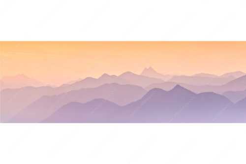 Blick über den Wank in die Morgendämmerung - Linien - Seitenverhältnis 3:1 - Silhouetten im Soierngebirge - weitere Infos unter https://www.kriner-weiermann.de