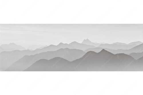 Blick über den Wank in die Morgendämmerung - Linien - Seitenverhältnis 3:1 - Silhouetten im Soierngebirge - weitere Infos unter https://www.kriner-weiermann.de
