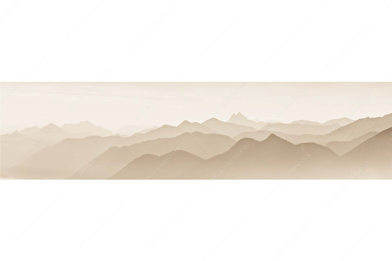 Linien – Seitenverhältnis 4:1 — Silhouetten im Soierngebirge Blick über den Wank in die Morgendämmerung