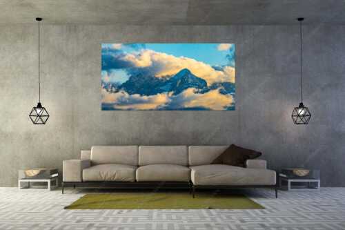 Abendstimmung an der Alpspitze - Markant - Größe ca. 200x100cm, Seitenverhältnis 2:1 - Alpspitze - weitere Infos unter https://www.kriner-weiermann.de