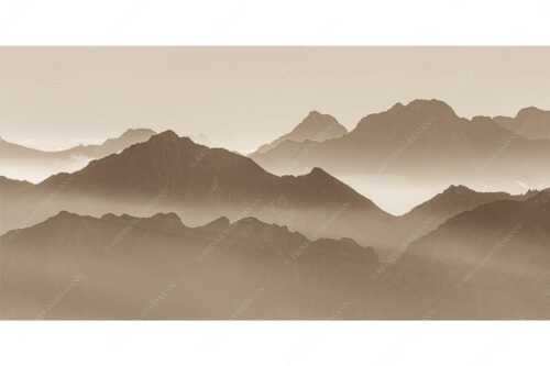 Klar und deutlich trennen sich die Bergketten von Soiern- und Karwendelgebirge - Morgenschnitt - Seitenverhältnis 2:1 - Silhouetten im Karwendel - weitere Infos unter https://www.kriner-weiermann.de
