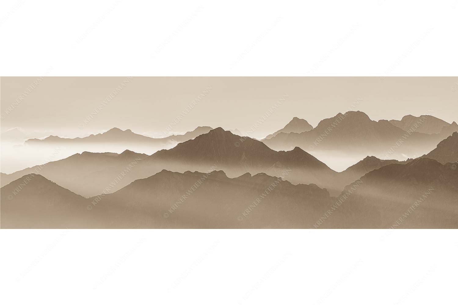 Morgenschnitt – Seitenverhältnis 3:1 — Silhouetten im Karwendel Klar und deutlich trennen sich die Bergketten von Soiern- und Karwendelgebirge