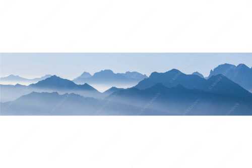 Klar und deutlich trennen sich die Bergketten von Soiern- und Karwendelgebirge - Morgenschnitt - Seitenverhältnis 4:1 - Silhouetten im Karwendel - weitere Infos unter https://www.kriner-weiermann.de