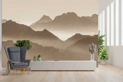 Klar und deutlich trennen sich die Bergketten von Soiern- und Karwendelgebirge - Morgenschnitt - Größe ca. 300x200cm, Seitenverhältnis 3:2 - Silhouetten im Karwendel - weitere Infos unter https://www.kriner-weiermann.de