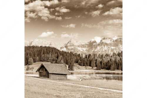 Blick über den Geroldsee zum Wörner, Tiefkar- und Westlicher Karwendelspitze - Nachlesen - Seitenverhältnis 1:1 - Geroldsee mit Wörner und Tiefkarspitze - weitere Infos unter https://www.kriner-weiermann.de