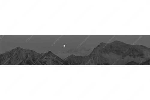 Mondaufgang zwischen Krapfenkar und Soiernspitze im Karwendel - Nachts überm Soiern - Seitenverhältnis 5:1 - Vollmond im Soierngebirge - weitere Infos unter https://www.kriner-weiermann.de