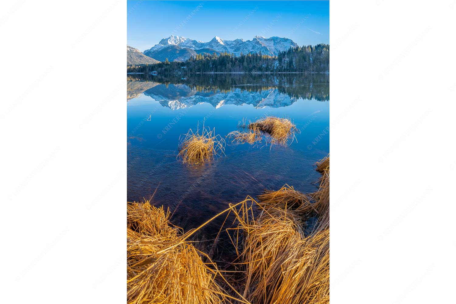 Schneefrei am Barmsee mit Karwendelgebirge